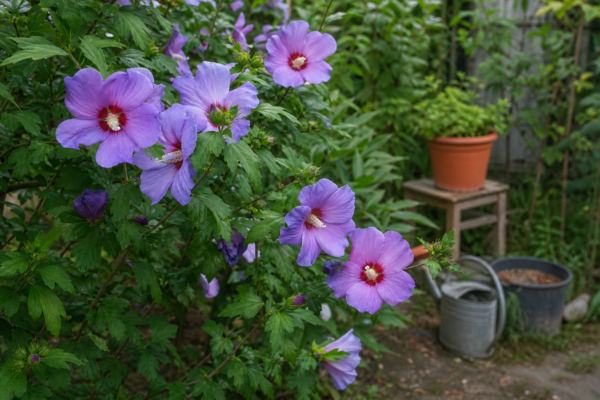Hibiscus de grădină (Hibiscus syriacus) – sfaturi pentru plantare, creștere și întreținere