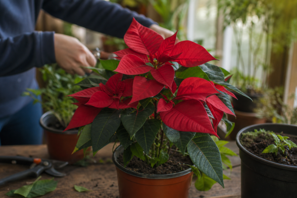 Steaua Crăciunului (Euphorbia pulcherrima) – de la plantare la întreținerea de zi cu zi